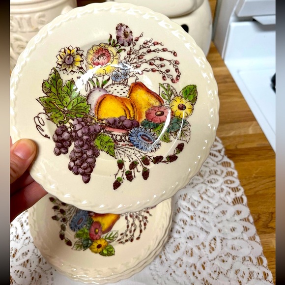 Set of 3 Pottery dessert plates - Picture 1 of 5